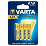 Varta AAA SuperLife Tsink-Karbon Patarei 4tk