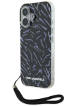 Karl Lagerfeld Zebra With Cord tagakaas Apple iPhone 16 Plus jaoks