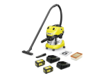 K&auml;rcher WD 4-18 S Dual Battery Set tolmuimeja kollane