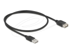 Delock USB laienduskohvli kaabel 50cm must