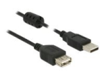 Delock USB pikenduskaabel 5m must