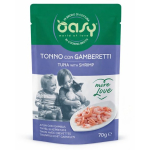 OASY More Love Tuunikala koos krevettidega - m&auml;rgkassitoit - 70g