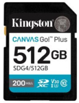 KINGSTON 512GB SDXC Canvas Go Plus Gen4 200MB/s C10 UHS-I U3 V30