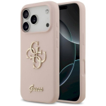 Guess Silicone Big 4G Script &uuml;mbris iPhone 17 Pro jaoks / roosa