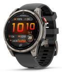 Garmin fēnix 8 Pro 3,56 cm (1,4") AMOLED 47 mm Digitaalne 454 x 454 pikslit Puuteekraan Grafiit, Titaan Wi-Fi GPS (satelliit)