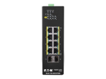 Eaton Tripp Lite seeria 8-portine Lite hallatav t&ouml;&ouml;stuslik Gigabit Ethernet l&uuml;liti - 10/100/1000 Mbps, PoE+ 30W, 2 GbE SFP pesa, -10&deg; kuni 60&deg;C, DI...