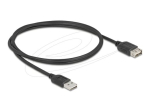 Delock USB laienduskohvli kaabel 1m must