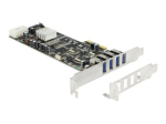 DeLock PCI Express kaart > 4 x v&auml;line USB 3.0 nelikanali USB adapter PCI Express 2.0 x4 5Gbps