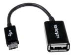 StarTech.com 5in mikro USB to USB OTG host adapter - mikro USB mees to USB A emane On-The-Go host adapter kaabel (UUSBOTG) USB adapter, 12.7cm must