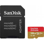 SanDisk 128 MicroSDXC UHS-I Class 10 Extreme m&auml;lukaar + adapter
