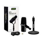 Shure MV7+-K-BNDL lektori/vokaalmikrofon XLR/USB-C pistikuga, must + GATOR lauajald