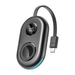 Joyroom JR-W09 Power Bank Magnetiline juhtmevaba laadimine, MagSafe Apple Watchile, PD 3W, 2500 mAh, sisseehitatud Type-C kaabliga / must