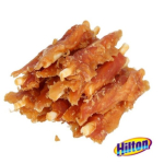 HILTON kana, mille sees on valge toore nahast pulk - koera n&auml;ks - 500 g