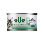 OLLO Cat nr 8 Tuunikala & Vetikad puljongis - m&auml;rgkassitoit - 70g