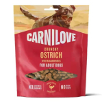 CARNILOVE Crunchy Ostrich with Blackberries Koerak&auml;sklus Struusi ja mustikatega 200g