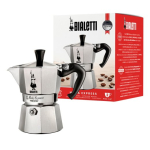 Bialetti Moka Express Moka pott, Alumiinium, Must