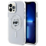 Karl Lagerfeld KLHMP12MHLSCHH iPhone 12 / 12 Pro 6.1" Hardcase IML Metal Choupette Head / valge