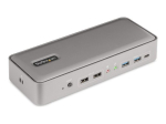 StarTech.com Dual-Laptop USB-C KVM dokkimisjaam, Topeltmonitor 4K 60Hz DisplayPort Dock, 5-portine USB hub, GbE, 90W/45W Power Delivery kahele s&uuml;le...