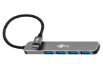 Goobay Slim 4-portiline USB-C Hub koos 4xUSB-A-ga