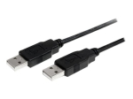 StarTech.com 2m USB 2.0 A to A kaabel - 2m USB 2.0 mees-mees kaabel - must