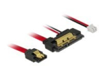 DeLOCK SATA Kaabel Must Punane 20cm