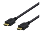 DELTACO HDMI-1020D Ethernet HDMI Kaabel 2m Must