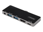StarTech.com USB C Multiport Adapter, USB-C Mini Dock, USB-C to 4K 60Hz HDMI 2.0, With 100W Power Delivery Pass-Through Charging, 3-Port USB 3.0 Hu