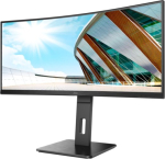 AOC Curved Monitor CU34P2A 34 " VA 21:9 100 Hz 1 ms 3440 &times; 1440 300 cd/m&sup2; Headphone out (3.5mm) HDMI ports quantity HDMI x 2 Black Warranty 36 mont