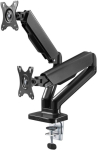 Goobay Desk Mount Double Monitor Mount with Gas Spring Swivel, Tilt, Rotation 17-32" Maximum weight (capacity) 9 kg Black