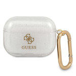 Guess GUAPUCG4GT AirPods Pro &uuml;mbris Transparent Glitter Collection