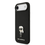 Karl Lagerfeld vedel silikoon Metal Ikonik &uuml;mbris iPhone Air jaoks / must