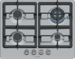 Bosch Serie 4 PGH6B5K90 pliidiplaat Roostevaba teras Sisseehitatav 60 cm Gaas 4 tsoon(i)