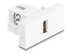 Delock Easy 45 - click-in module - USB 2.0, female - 1 USB socket - valge