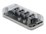 Delock Transparentne USB 3.0 Hub 4 portiga