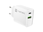 NATEC NETWORK CHARGER RIBERA USB-A+USB-C 20W PD