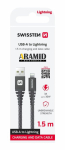 Swissten ARAMID TUGEVATUD Andmekabel USB / Lightning 1.5m / 60w