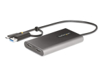 StarTech.com USB-C kahe HDMI adapter, USB-C v&otilde;i A kuni 2x HDMI, 4K 60Hz, 100W PD l&auml;bik&auml;ik, 1ft (30cm) sisseehitatud kaabel, v&auml;line video graafika A
