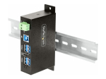 StarTech.com 4-Port Managed USB Hub with 4x USB-A, Heavy Duty with Metal Industrial Housing, & Surge Protection, Wall/Desk/Din-Rail Mountable, USB