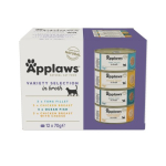 APPLAWS Valikuvalik multipack puljongis - m&auml;rg kassitoit - 12x70g