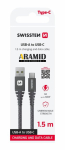 Swissten ARAMID TUGEVATUD Andmekabel USB / USB-C / 1.5m / 60w