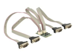 DeLock MiniPCIe I/O PCIe t&auml;issuurus 4 x seriaalne RS-232 seriaaladapter PCI Express 2.0 Mini kaart 921,6Kbps