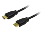 LogiLink Kiire Ethernet HDMI Kaabel 50cm Must