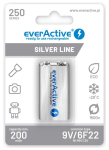 Laetavad everActive Ni-MH 6F22 9V 250 mAh Silver Line akud