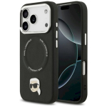 Karl Lagerfeld Karl n&ouml;&ouml;riga MagSafe &uuml;mbris iPhone 17 Pro jaoks / must