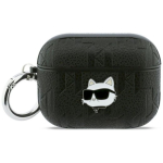 Karl Lagerfeld Monogram Choupette Head kaitse&uuml;mbris AirPods Pro 3 jaoks / must