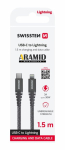 Swissten ARAMID TUGEVATUD Andmekabel USB-C / Lightning 1.5m / 60w