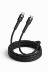 Quik Accessories QK-1011 Pehme silikoonist 60W laadimis- ja andmekabel USB-C kuni USB-C 1m