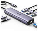 Ugreen CM512 USB HUB 1x RJ-45 1x USB-C PD 1x HDMI + 3x USB-A 3.0 (15598)