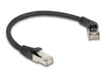 DeLOCK CAT 6a S/FTP 25cm Patch Kaabel Must