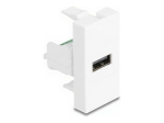 Delock Easy 45 - click-in module - USB 2.0, female - 1 USB socket - valge